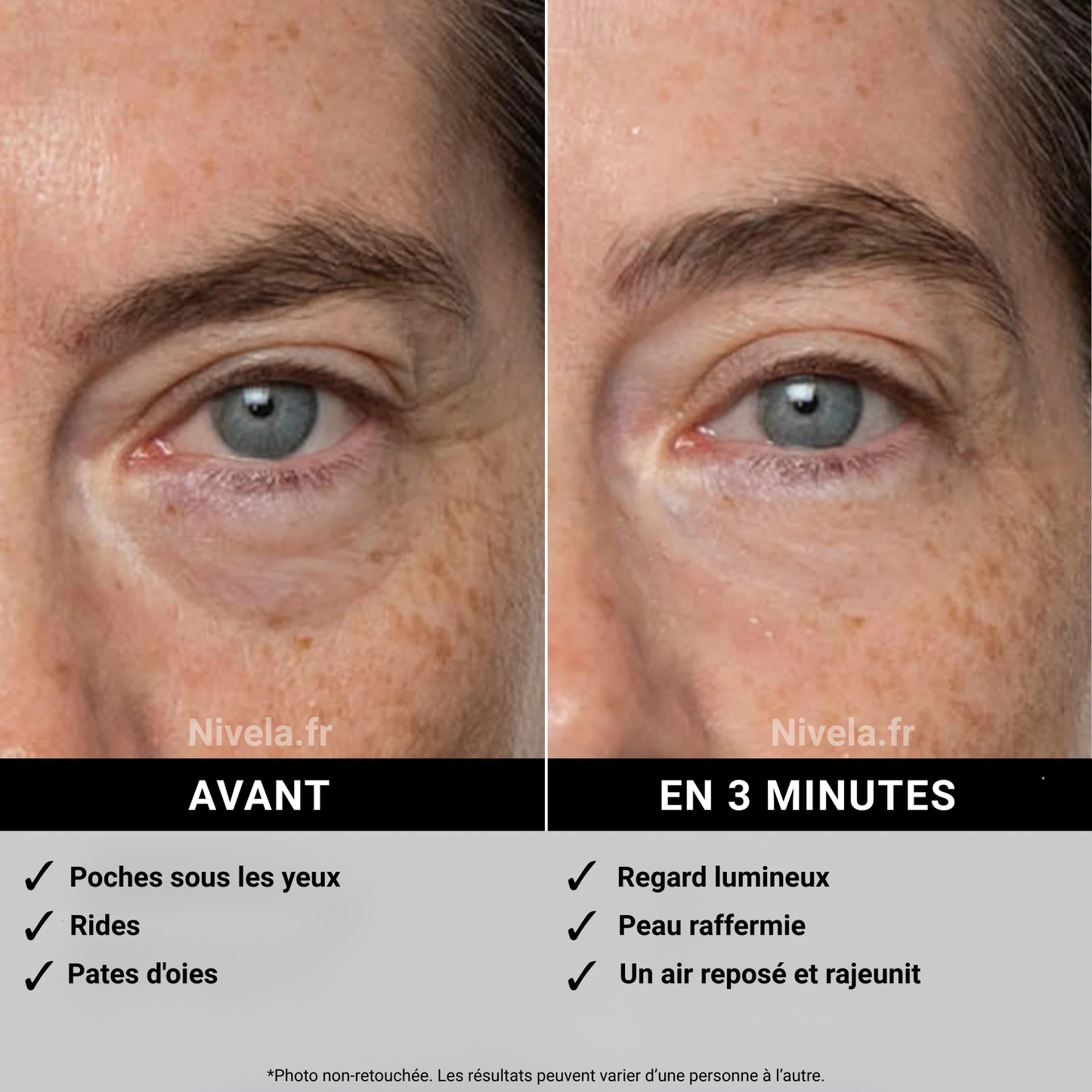 Nivela — Le correcteur de cernes instantané qui illumine le regard et lisse les signes de fatigue dès l’application.